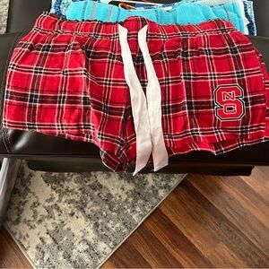 NC State pajama shorts
